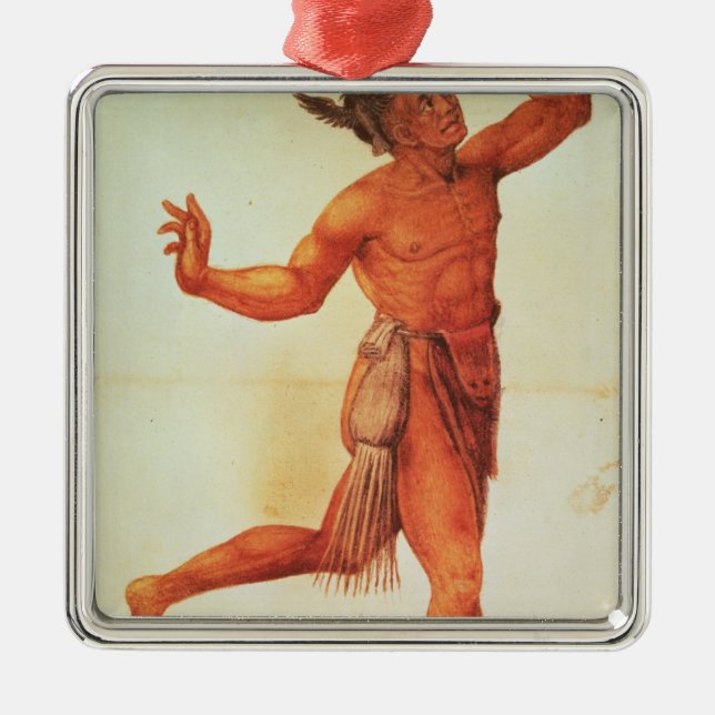 Indian Conjuror Metal Tree Decoration (Front)