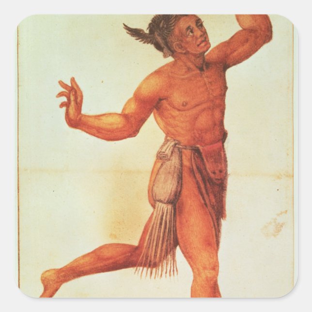 Indian Conjuror Square Sticker (Front)