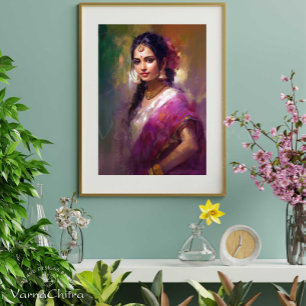 Indian Contemporary Figurative Painting Canvas Print