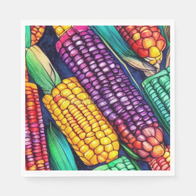 Indian Corn Napkin (Front)