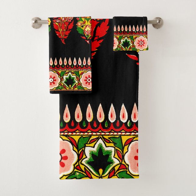 Indian Cotton Fabric  Bath Towel Set (Insitu)