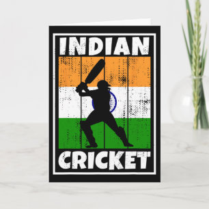Indian Cricket Fan Flag Of India Cricket Card