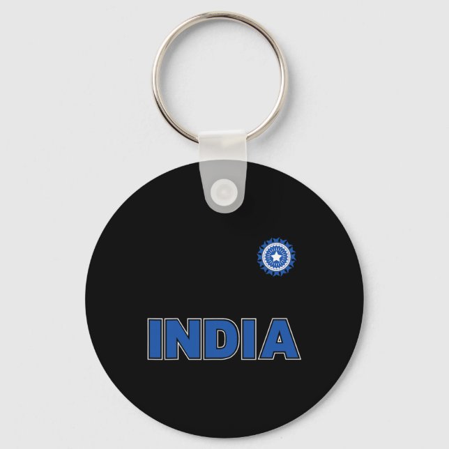 Indian Cricket (orange Kit)  Key Ring (Front)