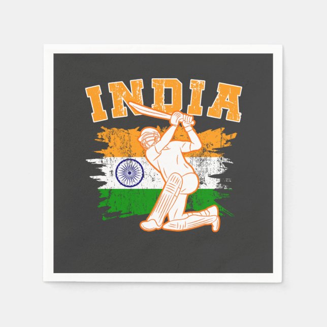 Indian Cricket Player Napkin (Front)