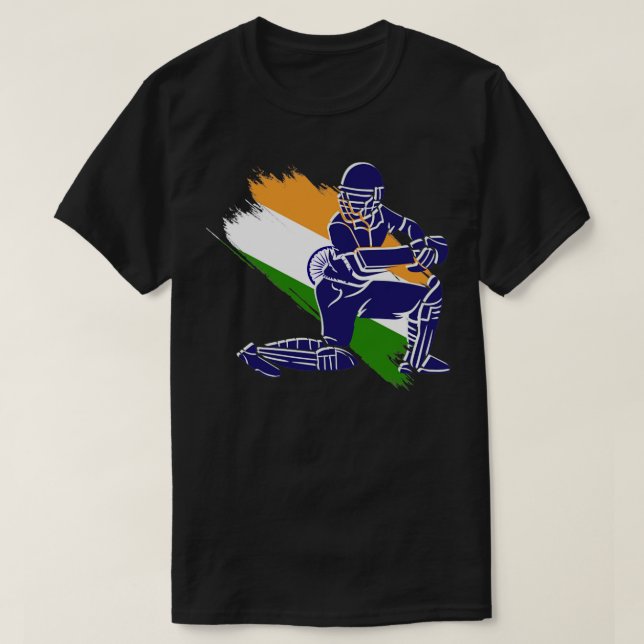 Indian cricket player  T-Shirt (Design Front)