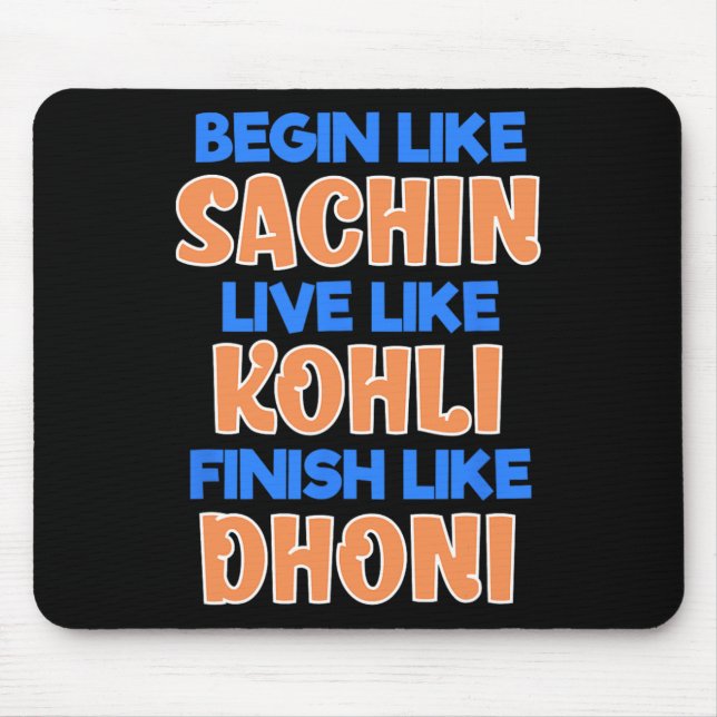 Indian Cricket Team Fan Supporter Jersey  Mouse Pad (Front)