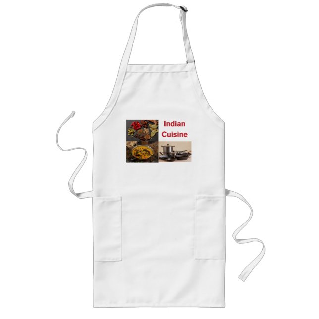 Indian Cuisine Chef’s Apron – Traditional Food Art (Front)