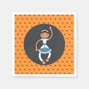Indian dancing girl Birthday Party Napkin