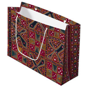Indian Decorative Art Print Large Gift Bag