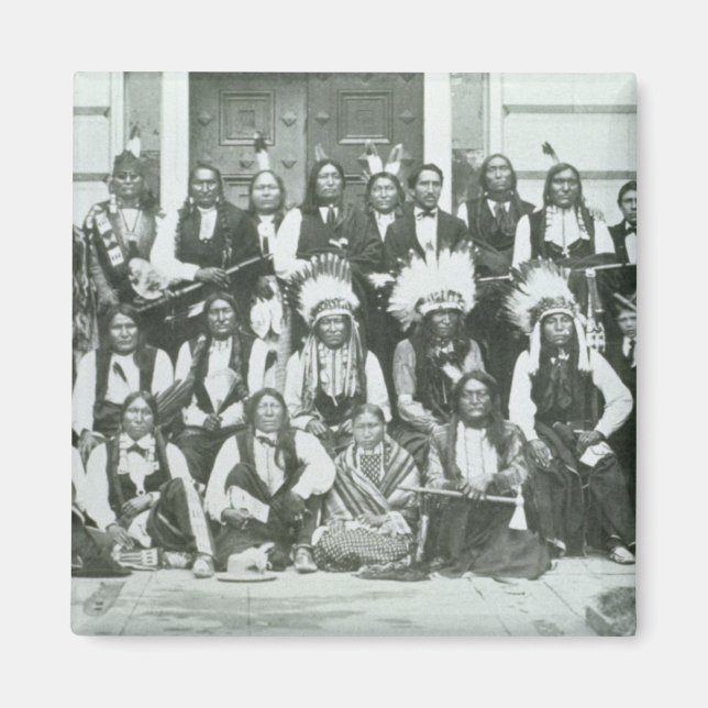 Indian delegation of Sioux leaders in Washington D Magnet (Front)