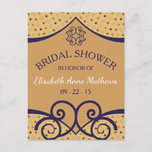 Indian Delight Bridal Shower Invitation Postcard