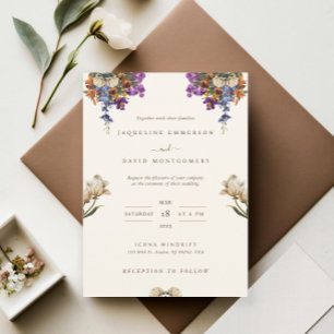 Indian Desi Wildflower Wedding Invitation