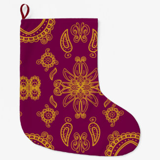 Indian design large christmas stocking