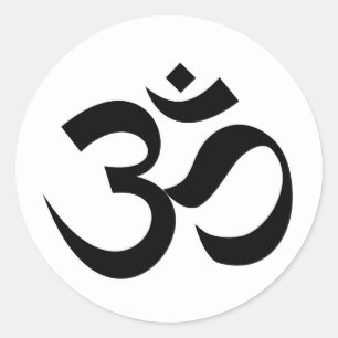 Indian Dharmic religion sacred symbol mantra Hindu Classic Round Sticker