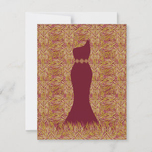 Indian elegant floral gold invitation