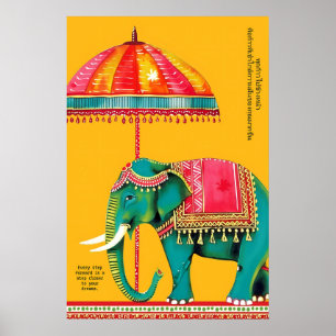 Indian Elephant Art Print Rajasthani Cultural