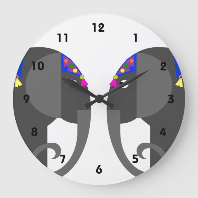 Indian Elephant Clock (Front)