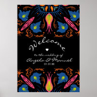 Indian Elephant Floral Black Wedding