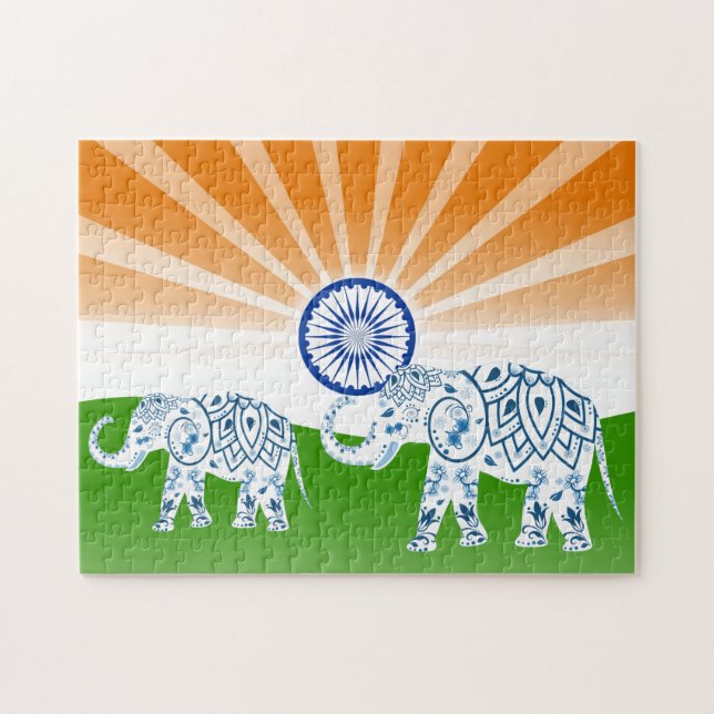 Indian elephant jigsaw puzzle (Horizontal)