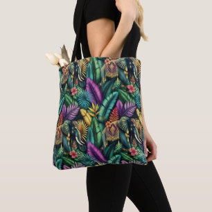 Indian Elephant Jungle Dreams Seamless Surface Pat Tote Bag