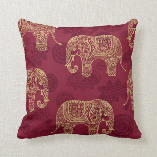 Indian Elephant Pillow
