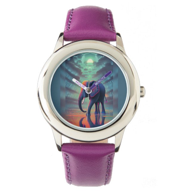 Indian Elephant   T-Shirt 3 Ring Binder Watch (Front)