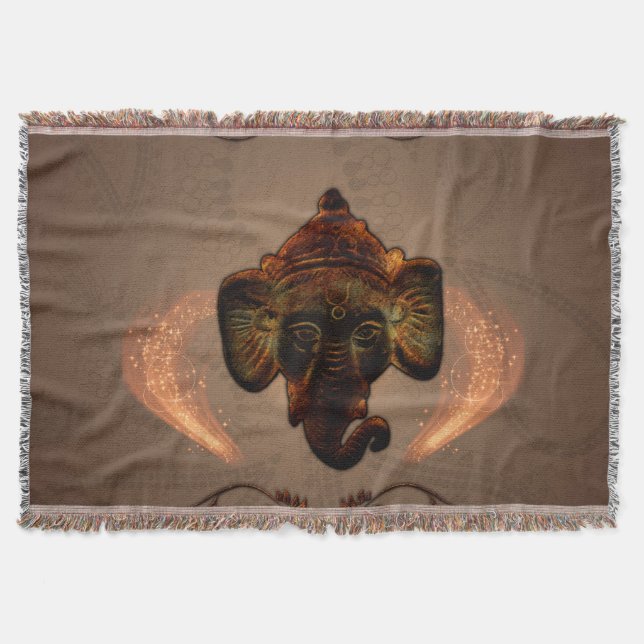 Indian elephant throw blanket (Front)