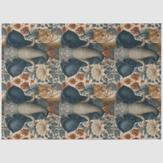 Indian Elephant Tiger Botanical Jungle Decoupage Tissue Paper