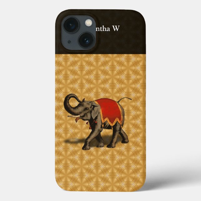 Indian Elephant w/Red Cloth Case-Mate iPhone Case (Back)