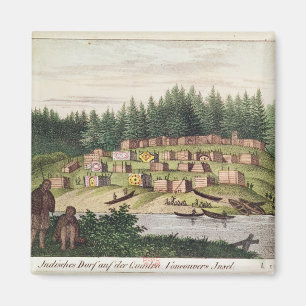 Indian Encampment on Quadra Island Magnet