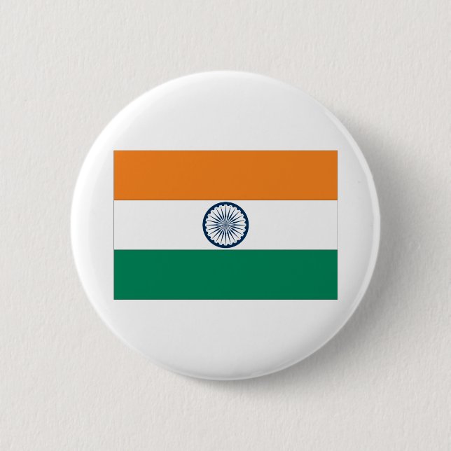 Indian Flag 6 Cm Round Badge (Front)