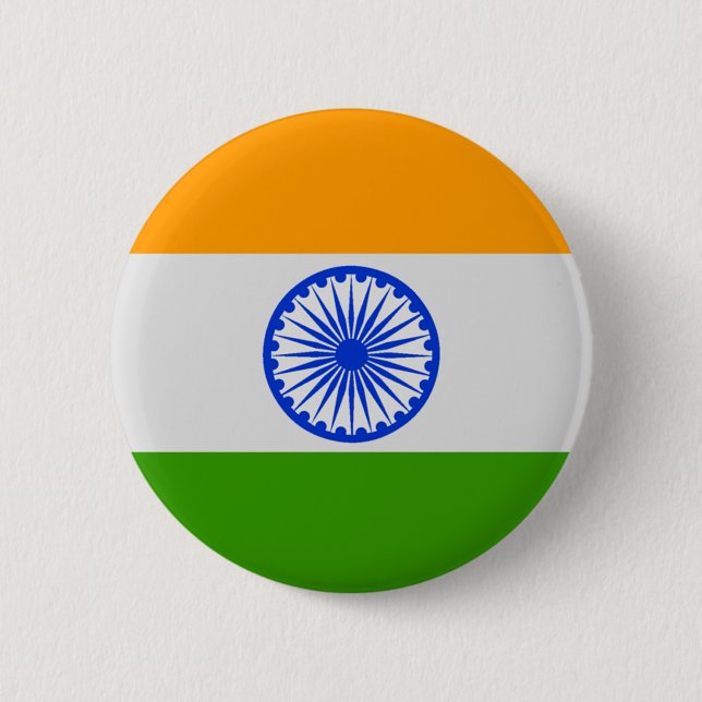 Indian Flag 6 Cm Round Badge (Front)