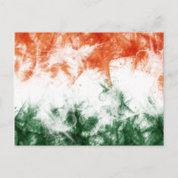 Indian Flag Abstract Saffron Green