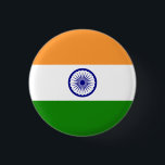 Indian Flag, Flag of India 3 Cm Round Badge<br><div class="desc">Indian Flag, Flag of India button/badge by World Flags United.</div>