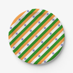 Indian Flag - High Quality Image Paper Plate