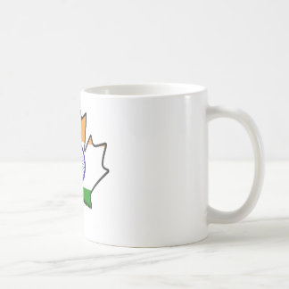 Indian Flag in Canadian Maple Leaf Items Coffee Mug