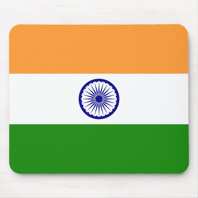 Indian Flag (India) (South Asian Country) (Bharat) Mouse Pad (Front)