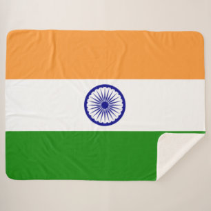 Indian Flag (India) (South Asian Country) (Bharat) Sherpa Blanket