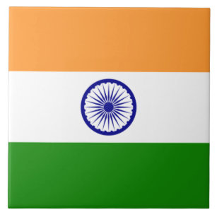 Indian Flag (India) (South Asian Country) (Bharat) Tile