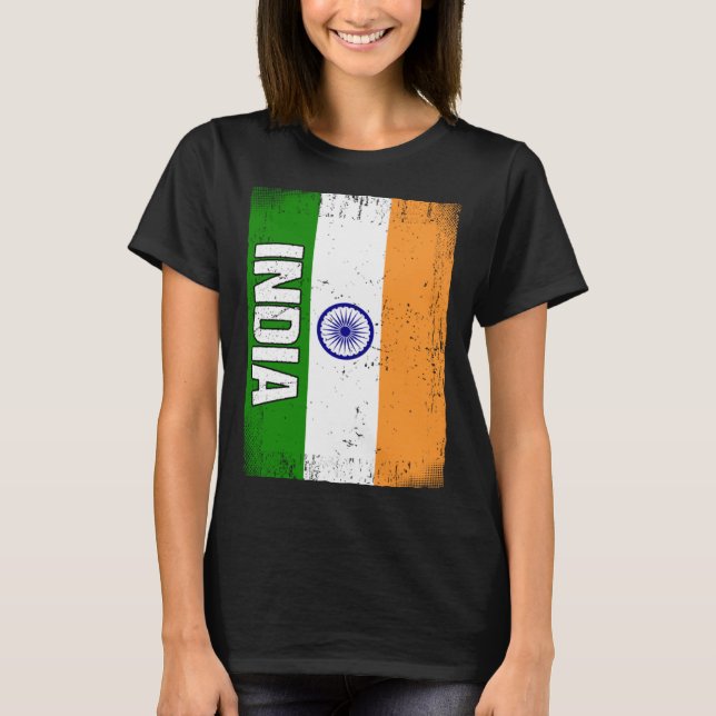 Indian Flag India T-Shirt (Front)