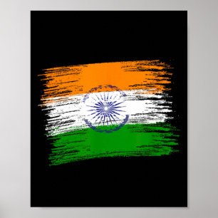 Indian Flag Patriotic August 15 1947 India Poster