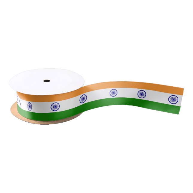 Indian Flag ribbon, India fashion /sports Satin Ribbon (Spool)
