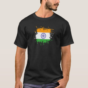 Indian Flag Splatter For Men Women Boys & Girls T-Shirt