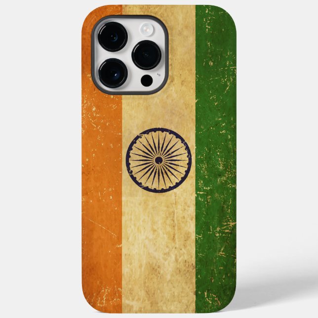 Indian Flag Vintage Grunge Case-Mate iPhone Case (Back)