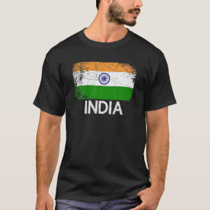 Indian Flag Vintage Made In India Gift T-Shirt