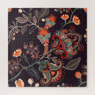 Indian Floral Big Seamless Nature Jigsaw Puzzle