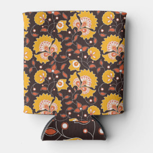 Indian Floral Coloured Vintage Seamless Can Cooler