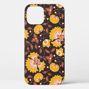 Indian Floral Coloured Vintage Seamless iPhone 12 Case