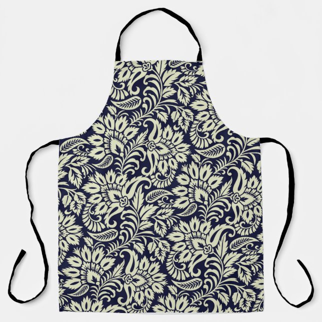 Indian Floral Ground Vintage Design Apron (Front)