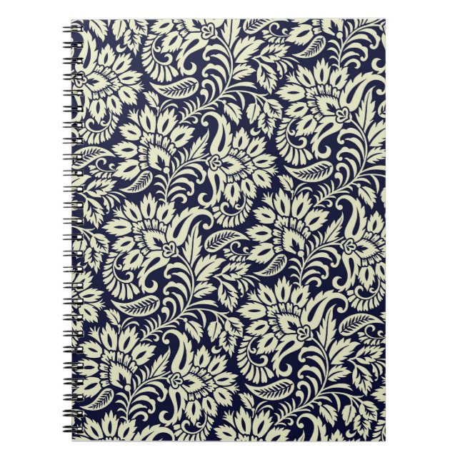 Indian Floral Ground Vintage Design Notebook (Front)